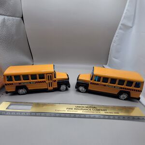 Vintage 1980 Buddy L School Bus - Lot of 2